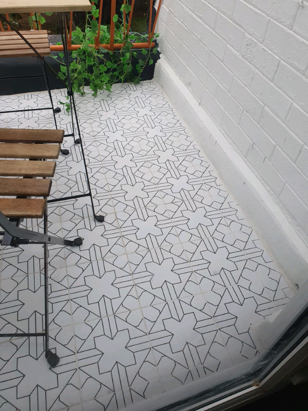 Morrocan tiles outdoor slip proof. 10 tiles 20cm x 20cm