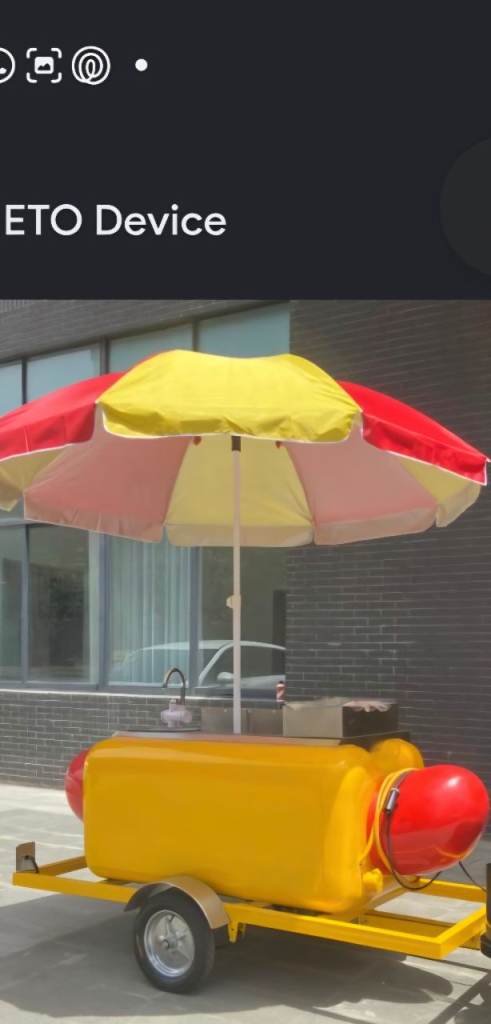 Fun Hotdog Catering Trailer with Parasol – Good Condition