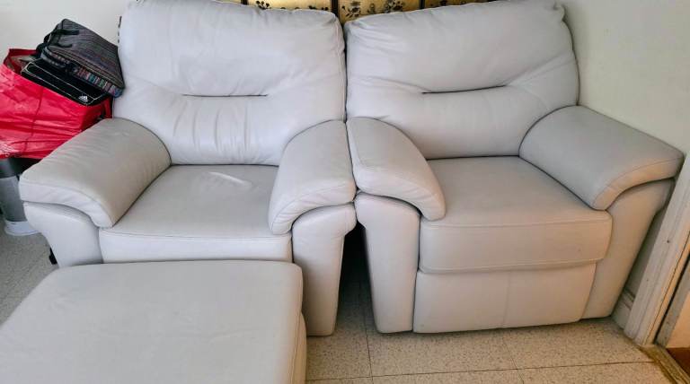 2 Cream Sofa Chairs