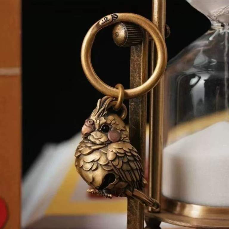 Vintage Brass Bird keychain