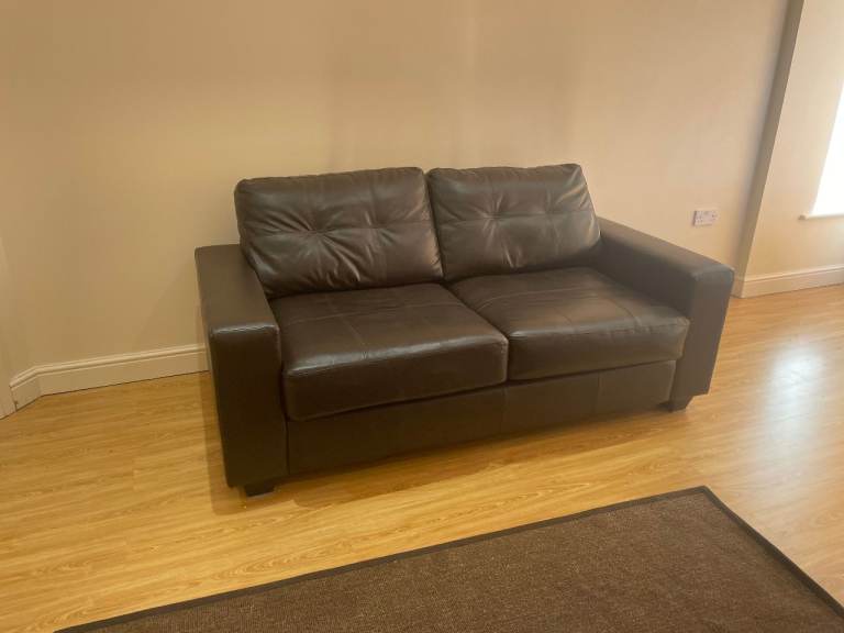 Brown sofa bed - 2-3 seater 