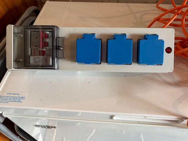 Eurohike electric hook up with three plugs