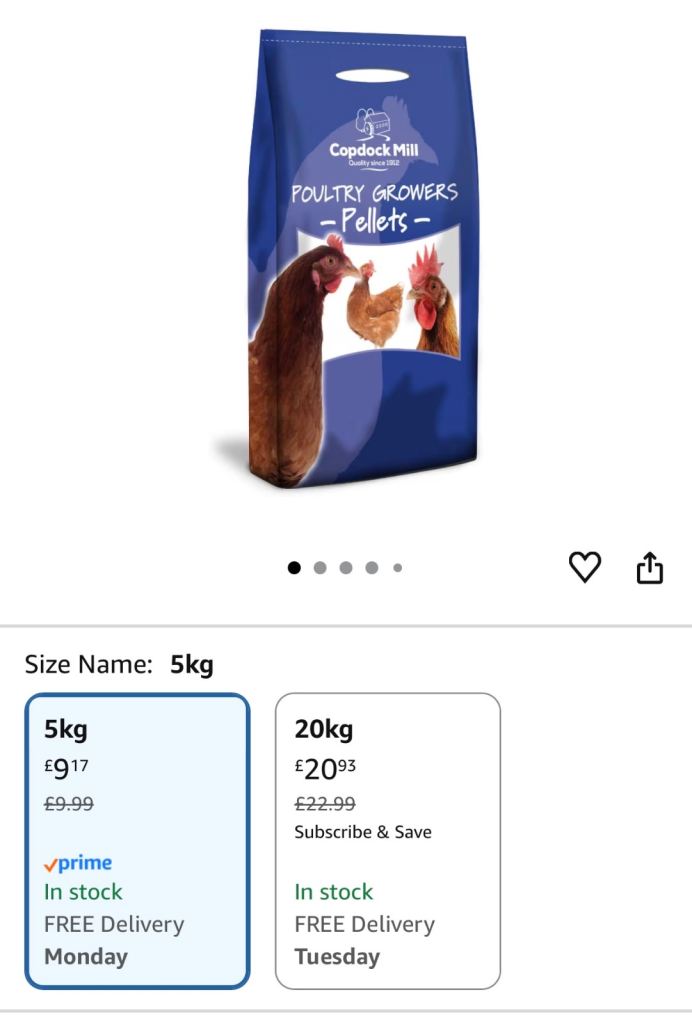 Copdock Mill Poultry Growers Pellets 5kg