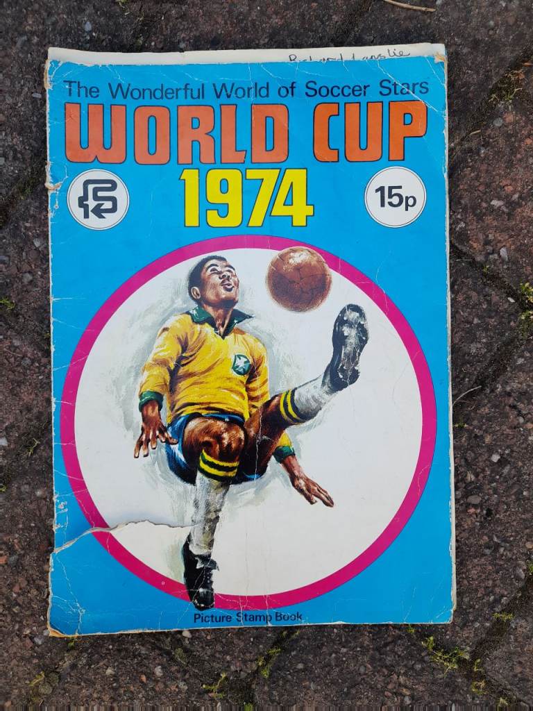 1974 World Cup Sticker Book - All Stickers Included.  Scotland Team