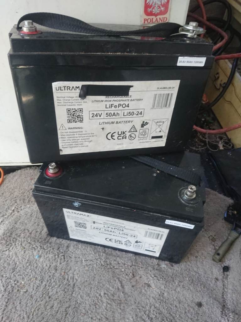 2 x LEISURE BATTERY - ULTRAMAX LI100-24, 24V 50H LiFePO4 LITHIUM