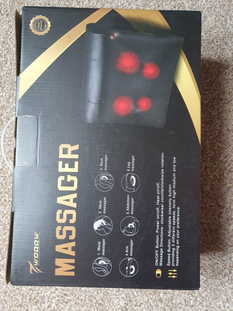 Massager with infrared heat adjustable speed