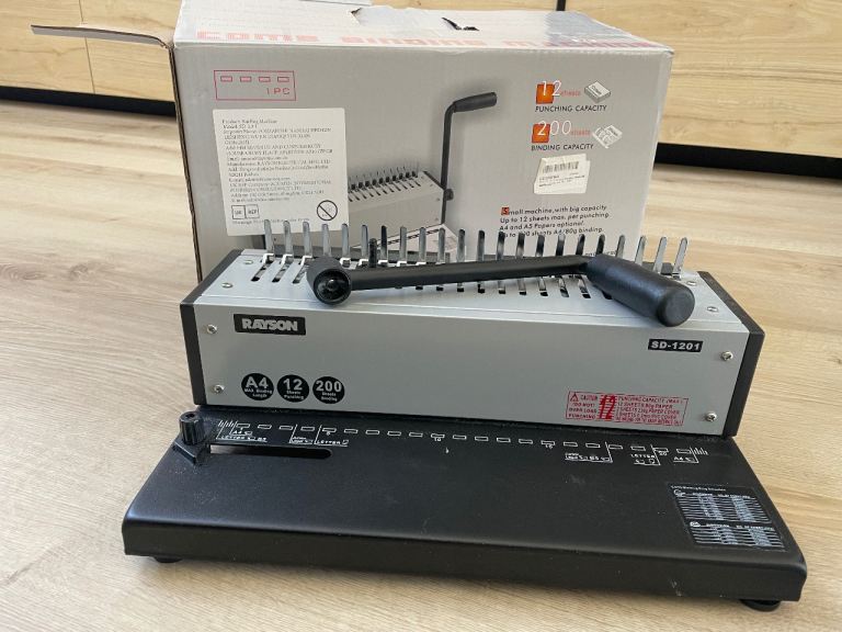 Rayson SD-1201 Professional Comb Binding Machine – £50 