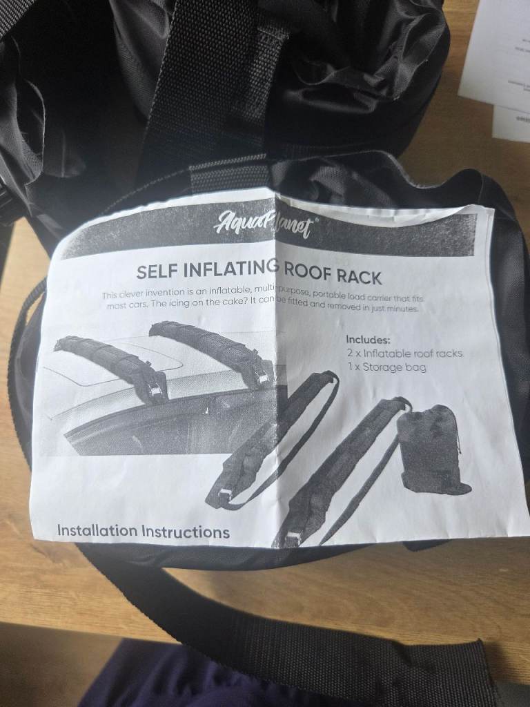 Self inflating roof rack 
