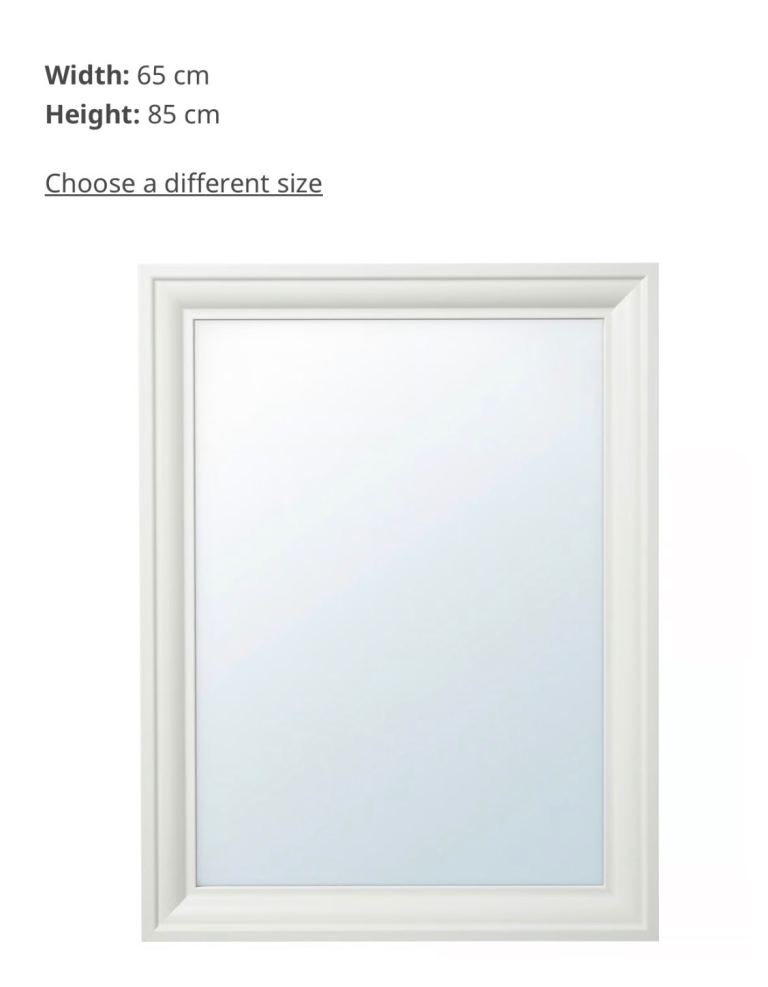 White IKEA HEMNES mirror 