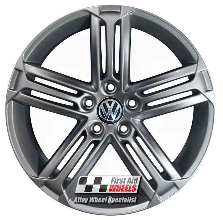 R674FG Swap VW GOLF R MK6 4x 18'' GENUINE TALLADEGA FERRIC GREY ALLOY WHEELS