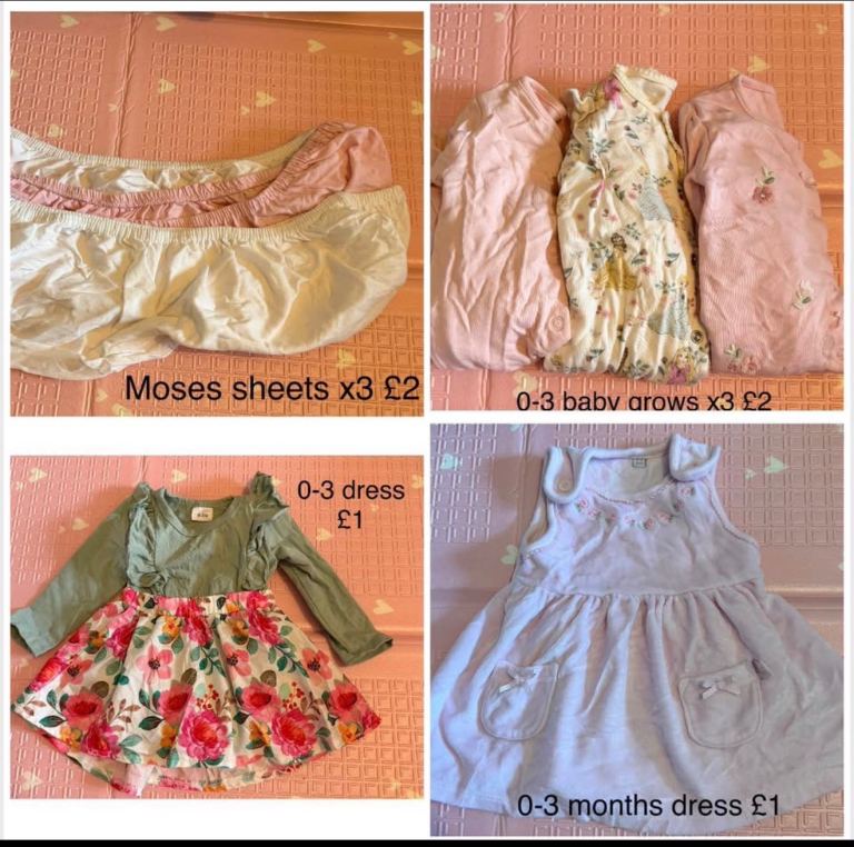 Huge Bundle of 0-3 Months Baby Girl Clothes