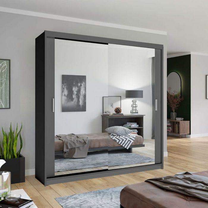 Premium Quality Brand New Sliding Mirror Doors Wardrobe Multicolour 2 & 3 Door Wardrobes