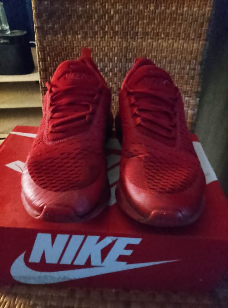 Imported all red Nike air max 270 worth over £200