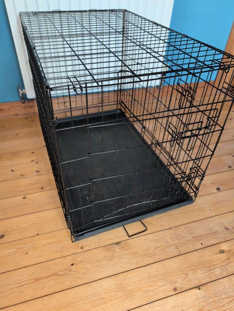 Medium/Large 2-Door Wire Dog Crate (90cm x 56cm) – Fully Functional