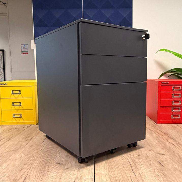 Graphite 3 Drawer Mobile Pedestal