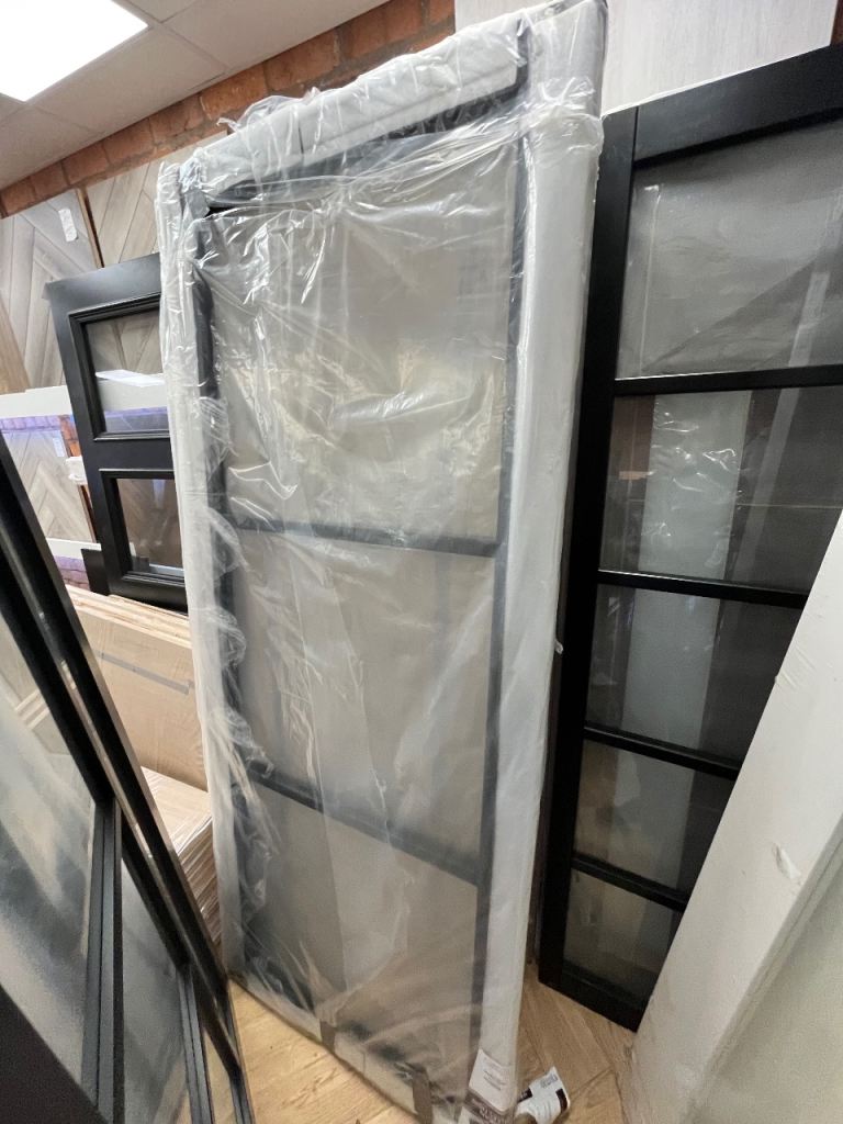 Camden Urban Collection - Black Glazed Door - 826mm