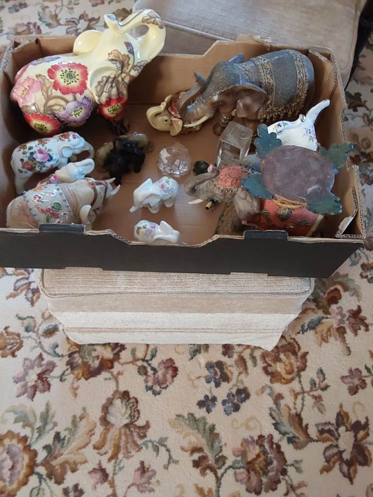 Collection of Decorative Elephant Figurines – Various Styles, Good Condition