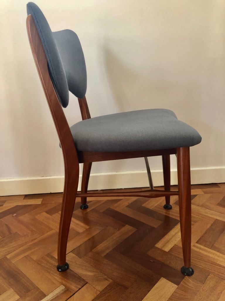 Vintage Vanson Teak Dining Chair Mid Century Danish Modern Fully Restored