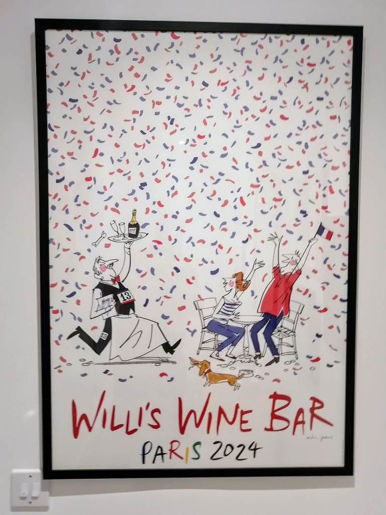 Paris wine bar poster