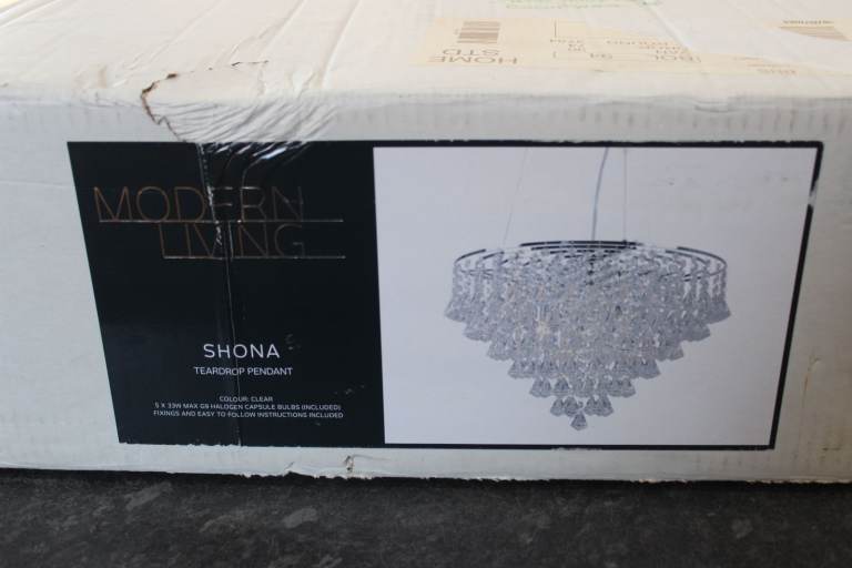 Modern Living Shona Teardrop Chandelier – New in Box