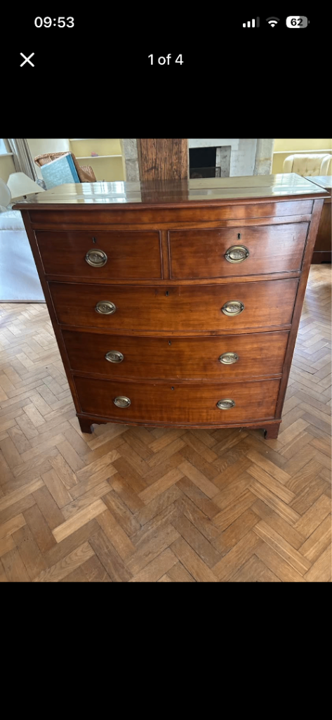 Bow fronted drawers 