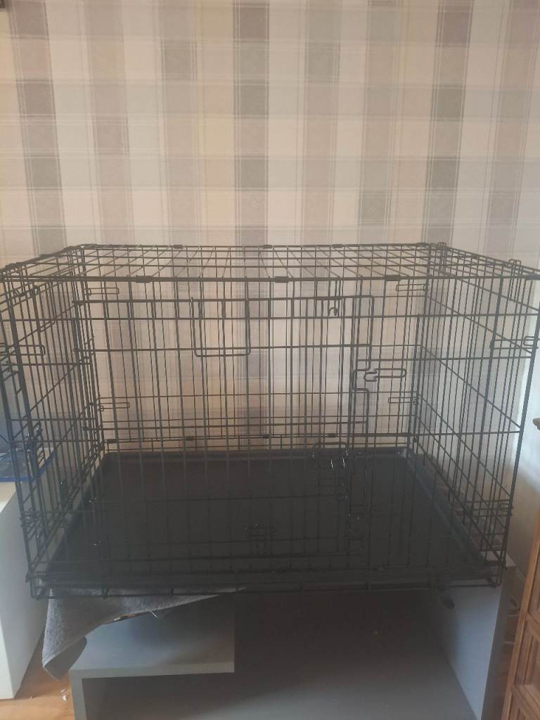 Medium sized double door dog crate