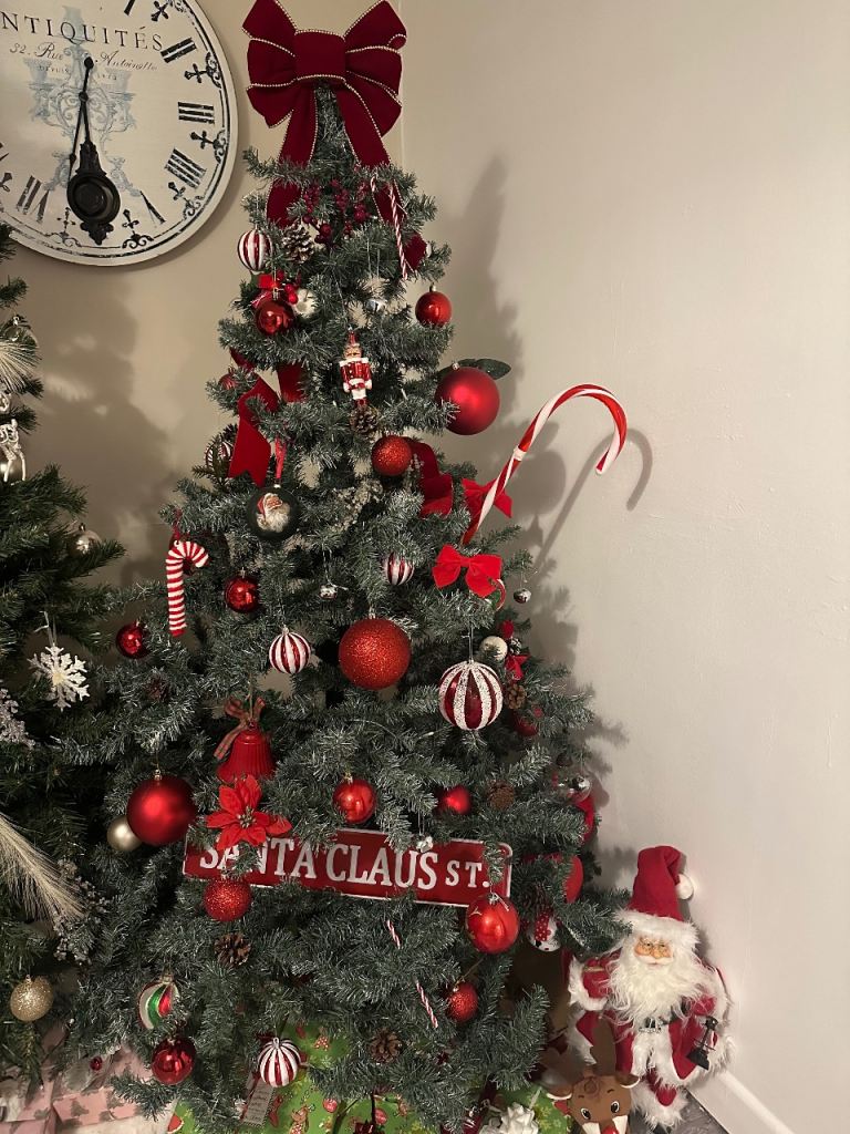 Green snowy Christmas tree