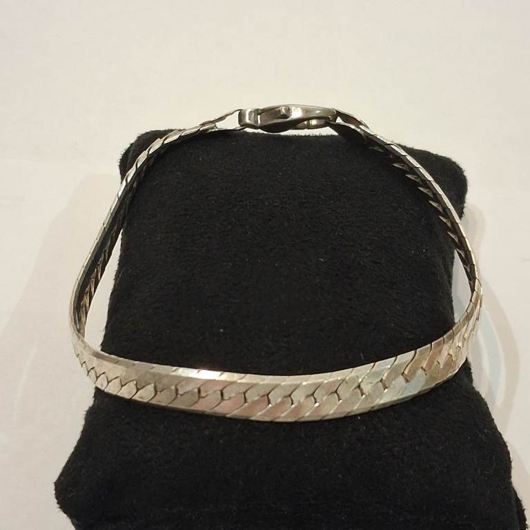 Sterling Silver Bracelet Stamped 925,Weight  15,75 Grams, Length-22 Centimeters