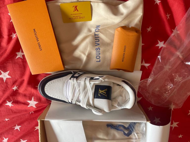 Louis Vuitton LV Trainer Sneaker - Navy Blue, Size 12/46, NEW