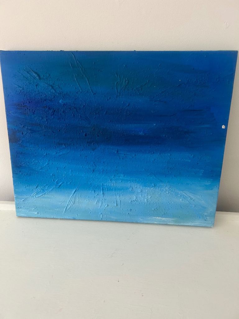 Abstract Blue Painting – Modern Wall Art
