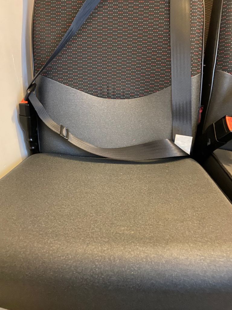 Single van/ motor home/mini bus seats with integrated seat belt