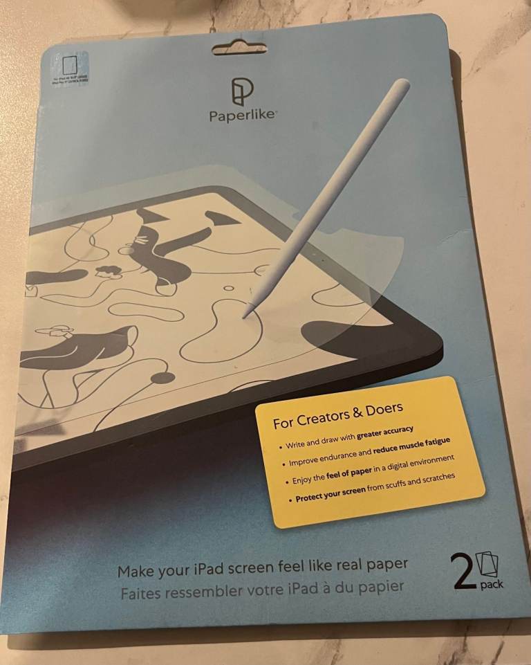 "Paperlike" iPad screen protector for creators