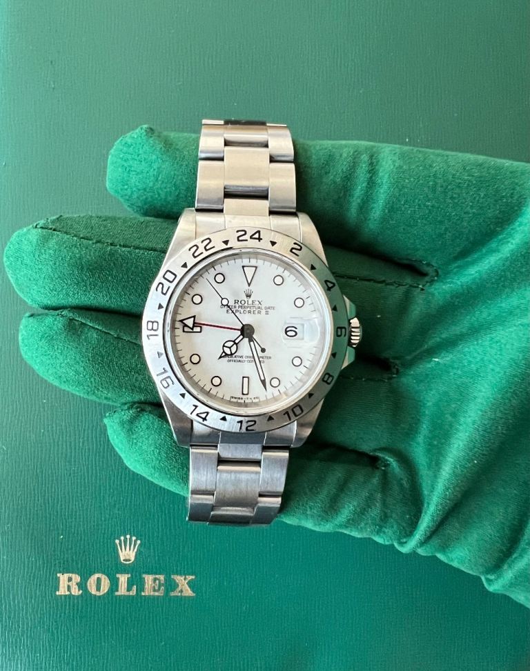 1998 Rolex Explorer II - 16570 - Polar White Stainless Steel Automatic 40mm Watch