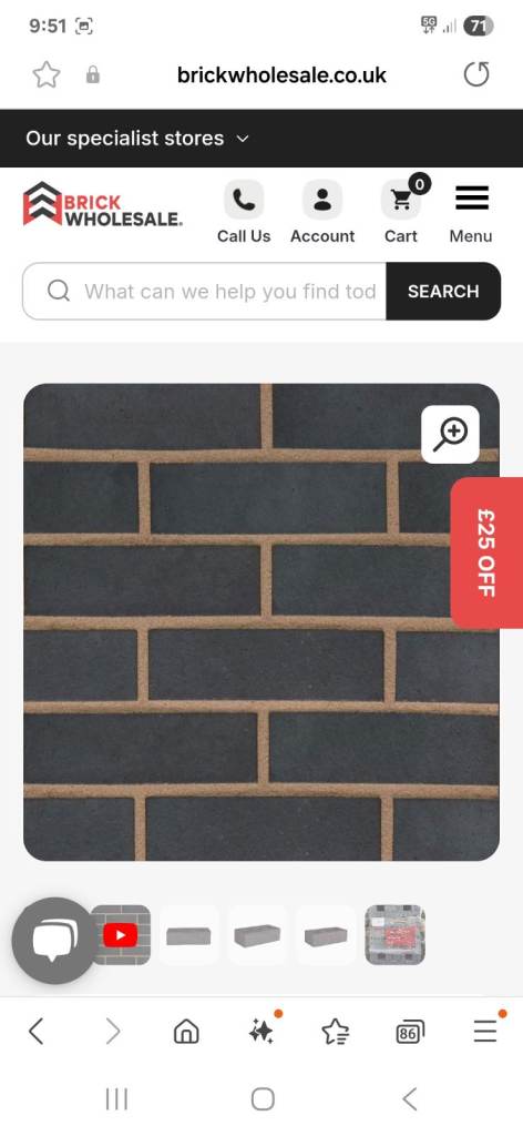 Wienerberger K209 Class B Blue 65mm Perforated Wirecut Engineering Brick Pack of 400