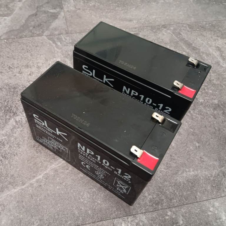 Excellent Nearly New 12v 10ah Mobility Scooter Batteries pair of deep cycle AGM non-spillable