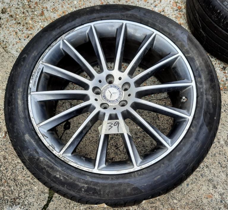 MERCEDES GL GLE 21'' GENUINE AMG TURBINE GREY POLISHED USED ALLOY WHEEL TYRE FL39