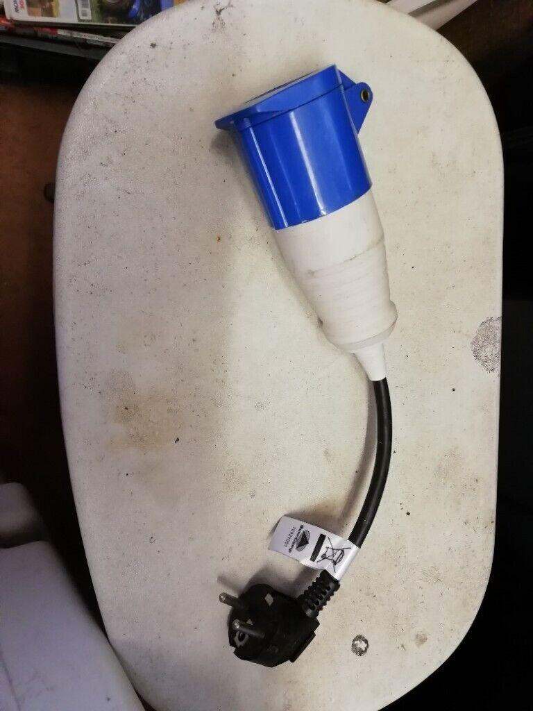 Caravan europe, france etc electric hook up adapter 2 pin