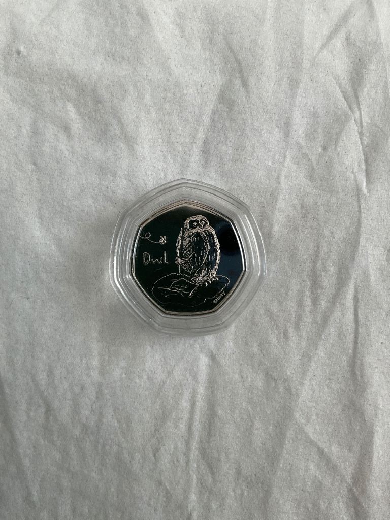 Owl 50p coin