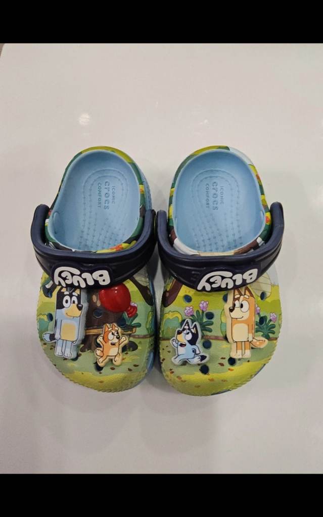 Crocs Bluey Kids Clogs - Blue, in an excellent Condition