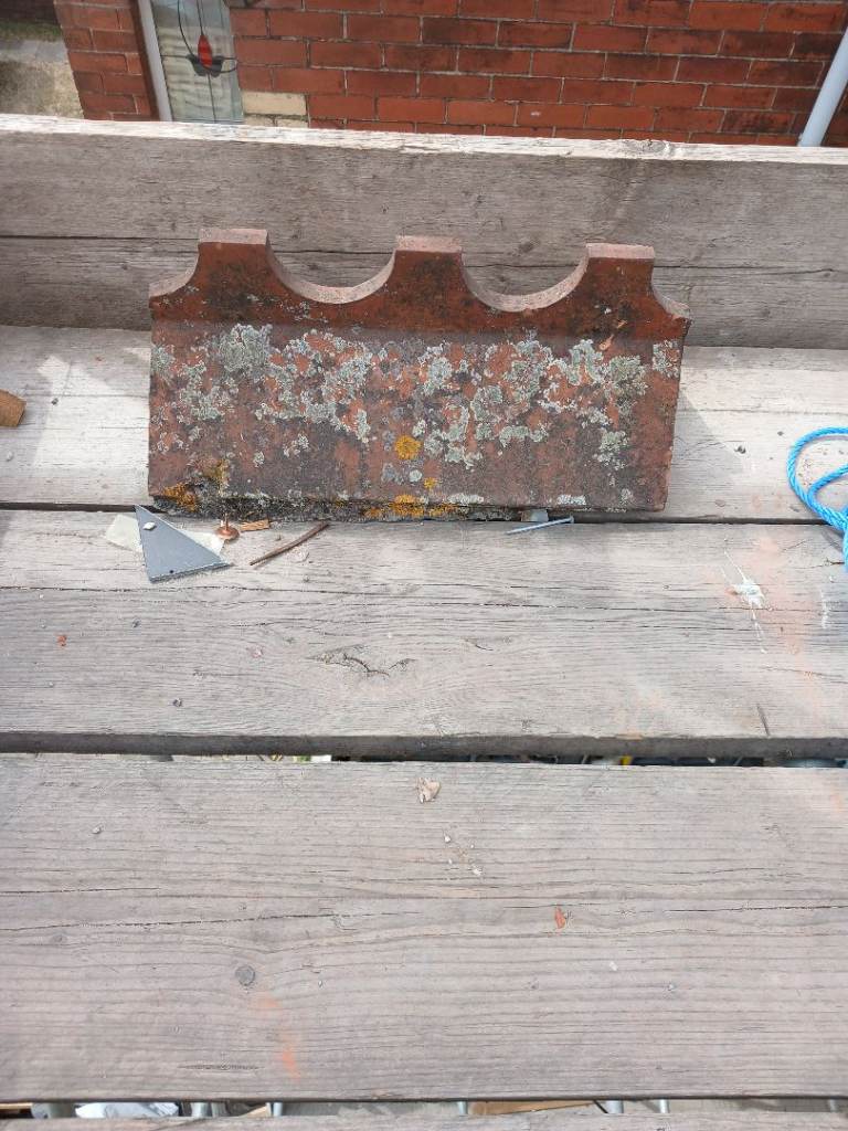 Old Terracotta Ridge Tile - Salvage/Decorative