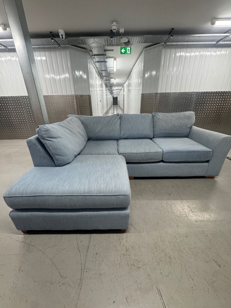 NEXT LIGHT BLUE CORNER SOFA - DELIVERY OPTION