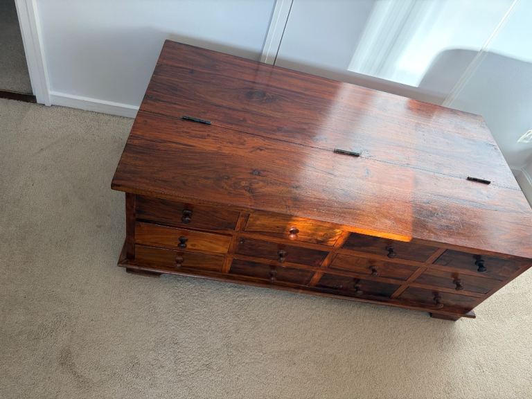 Coffee or side table with drawers and storage