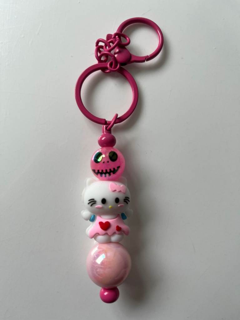 HELLO KITTY BEADED KEY RING - HALLOWEEN