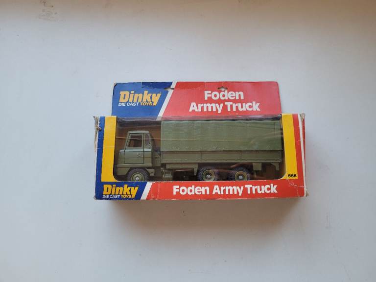 1970s Vintage Dinky Toy Foden Large Army Truck Diecast Made in England w/box