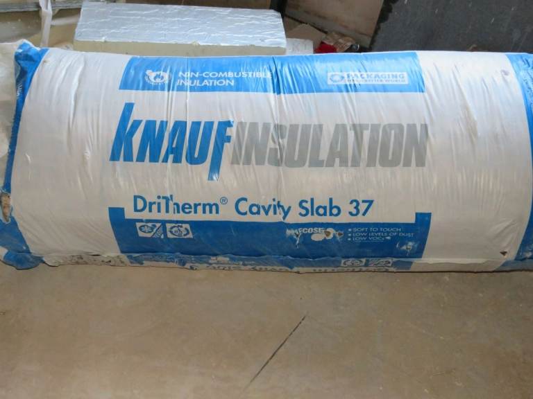 Knauf DriTherm Cavity Slab 37 Insulation – New, Unused - 8 Slab in Pack 