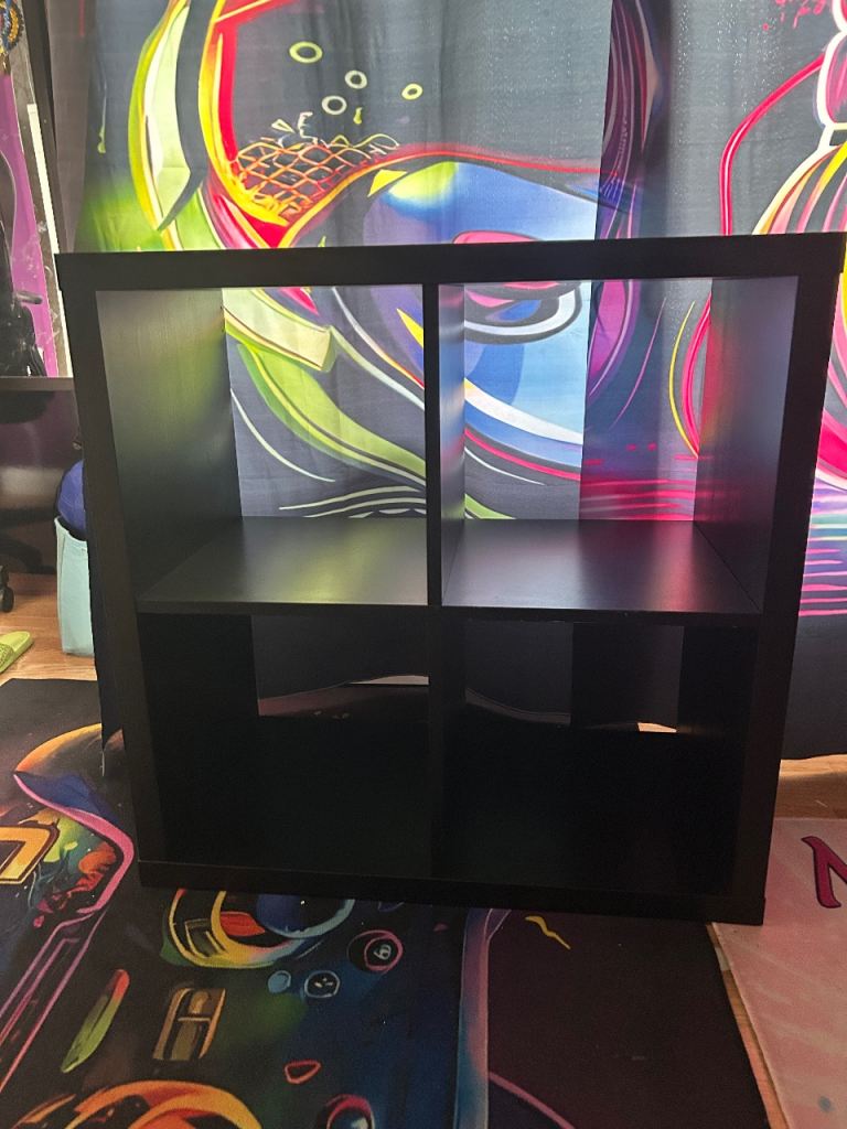 Black 4-Cube Storage Unit – Good Condition