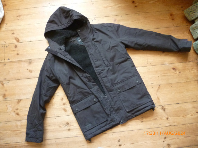 Black heavy warm school coat