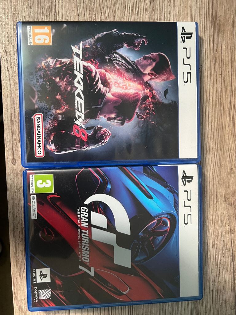 Tekken 8 and Gran Tourismo 7 games for sale 