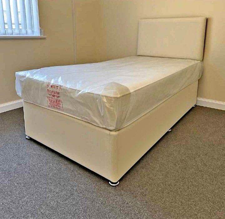 Comfort on Budget – Single 3ft Plush Velvet Divan Bed + Mattress ]]]