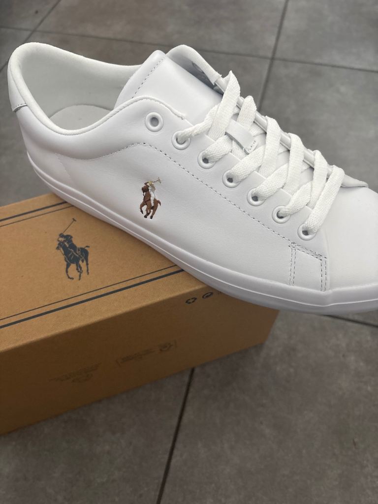 New Polo Ralph Lauren White Leather Trainers